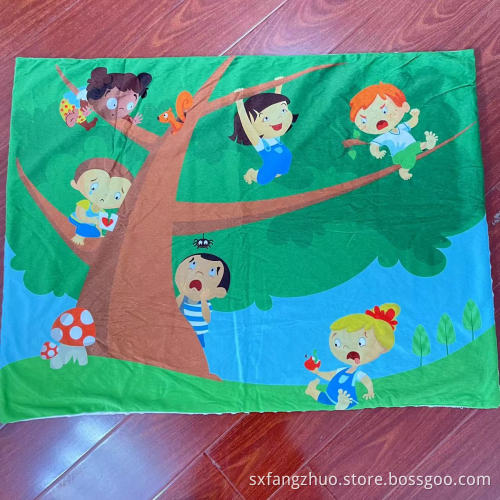 skönhetstecknad mjuk polyester sublimation baby filt